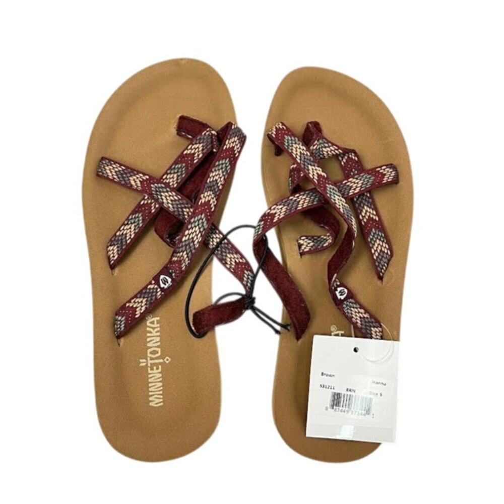 NWT! Minnetonka Women's Hanna Brown SIZE-5